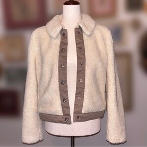 Madewell Cream Sherpa Portland Jacket